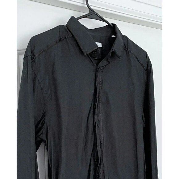 Versace Collection Men's Sz 41 "Trend" Black Dress Shirt Banded Collar - Picture 2 of 10